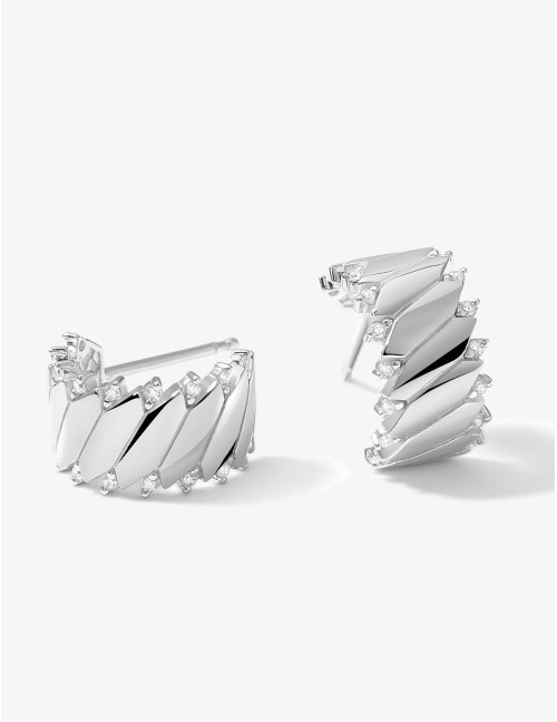 Boucles d’oreilles Minuit Absolu argent