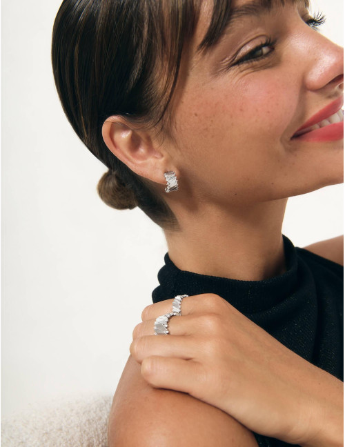 Boucles d’oreilles Minuit Absolu argent
