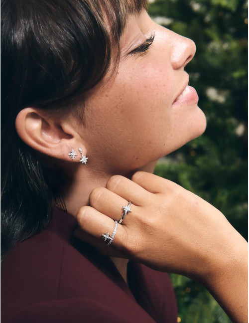 Boucles d’oreilles puces Céleste argent