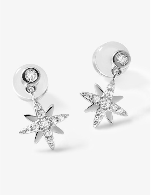 Boucles d’oreilles pendantes Céleste argent