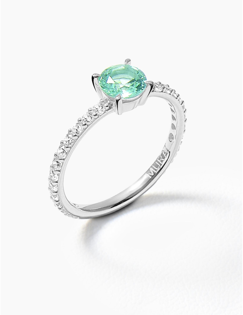 Bague Saint-Louis Vert Accompagnée Argent