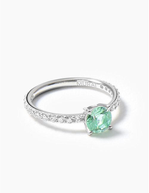 Bague Saint-Louis Vert Accompagnée Argent