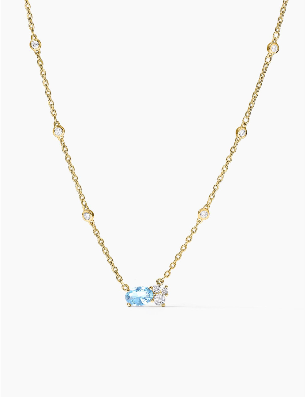 Collier Royale Twist Absolue Bleu Glacier doré