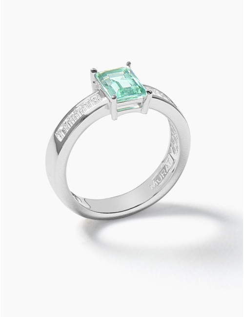 Bague Vendôme Vert Argent