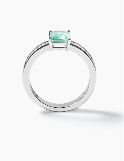 Bague Vendôme Vert Argent