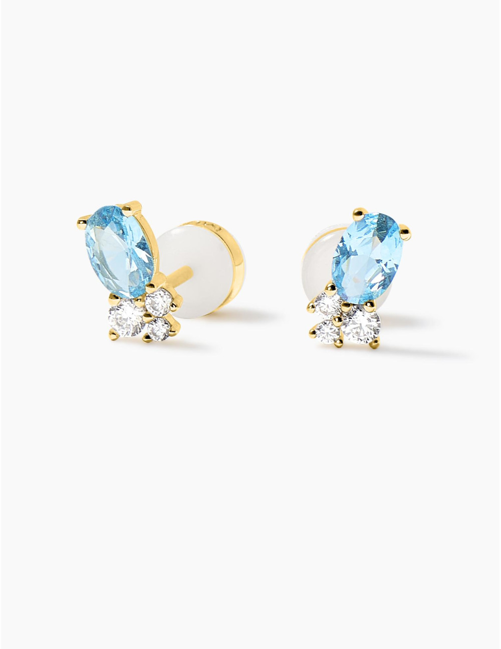 Boucles d'oreilles Royale Twist Bleu Glacier Doré