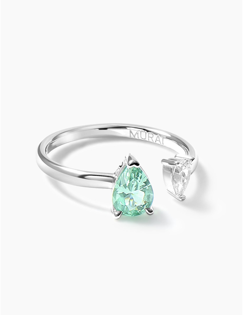 Bague Vivienne Duo Vert Argent