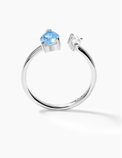 Bague Vivienne Duo Bleu Glacier Argent