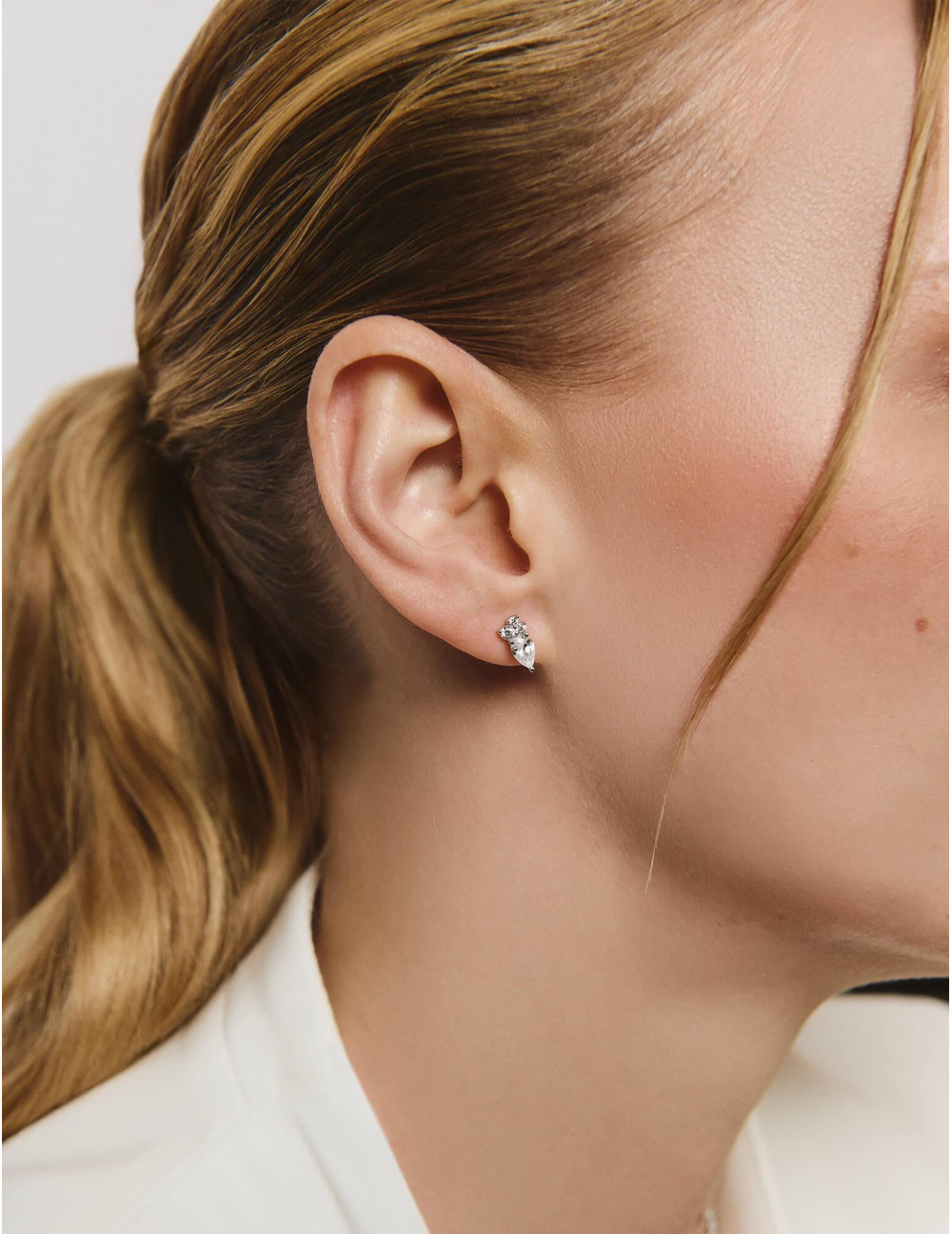 Boucles d'oreilles Goutte Twist Argent