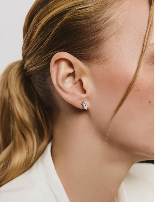 Boucles d'oreilles Goutte Twist Argent