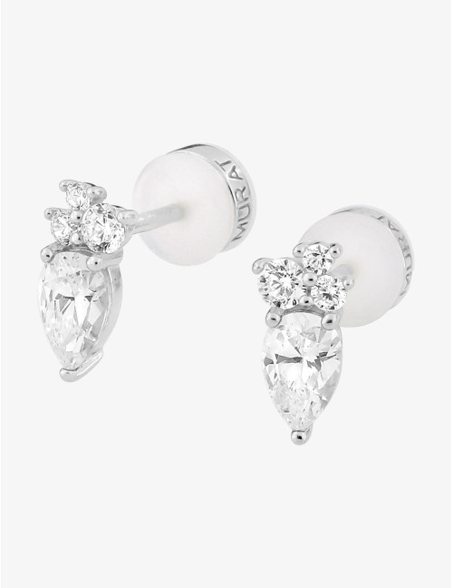 Boucles d'oreilles Goutte Twist Argent