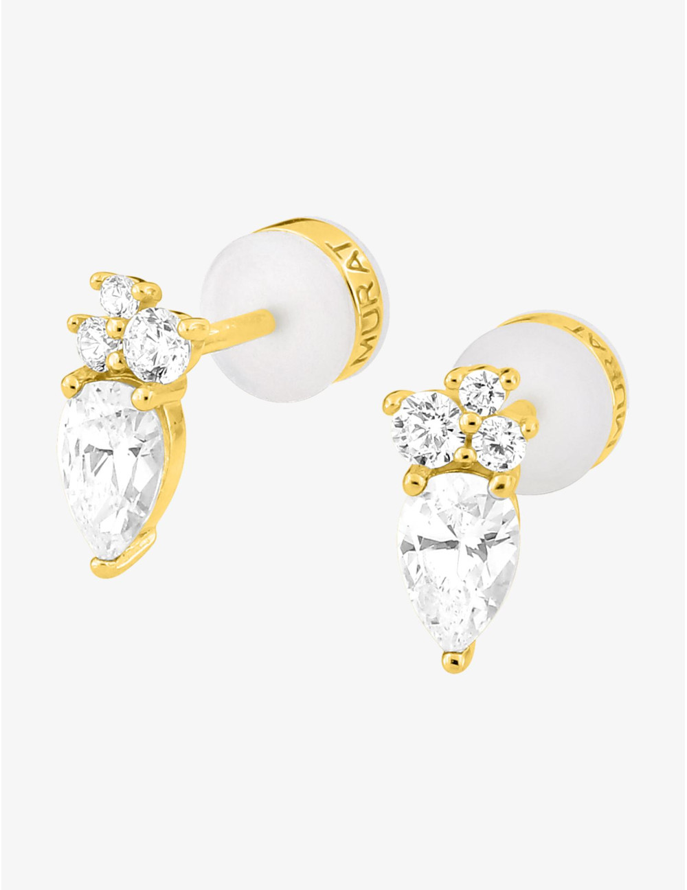 Boucles d'oreilles Goutte Twist Dorées