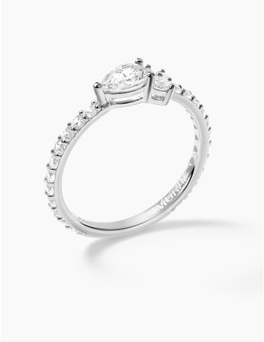Bague Goutte Twist Accompagnée Argent