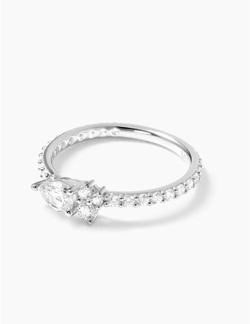 Bague Goutte Twist Accompagnée Argent