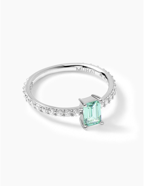 Bague Saint-Honoré Vert Argent Moyenne
