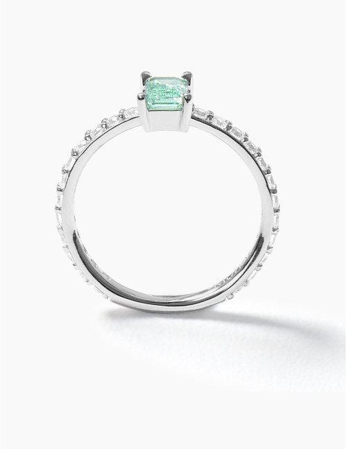 Bague Saint-Honoré Vert Argent Moyenne