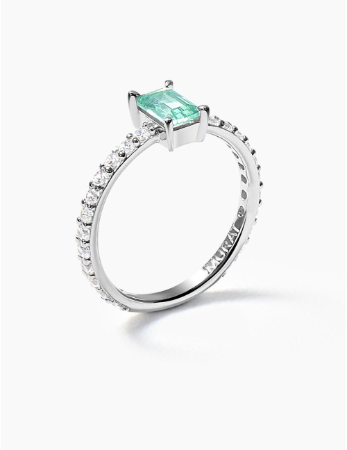 Bague Saint-Honoré Vert Argent Moyenne