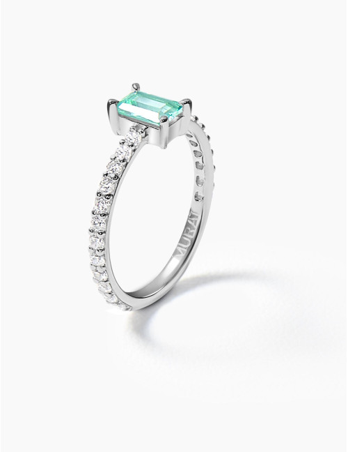 Bague Saint-Honoré Vert Argent Moyenne