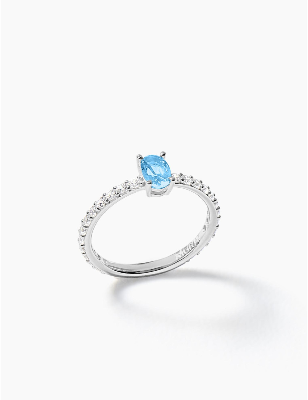Bague Madeleine Bleu Glacier Argent Moyenne