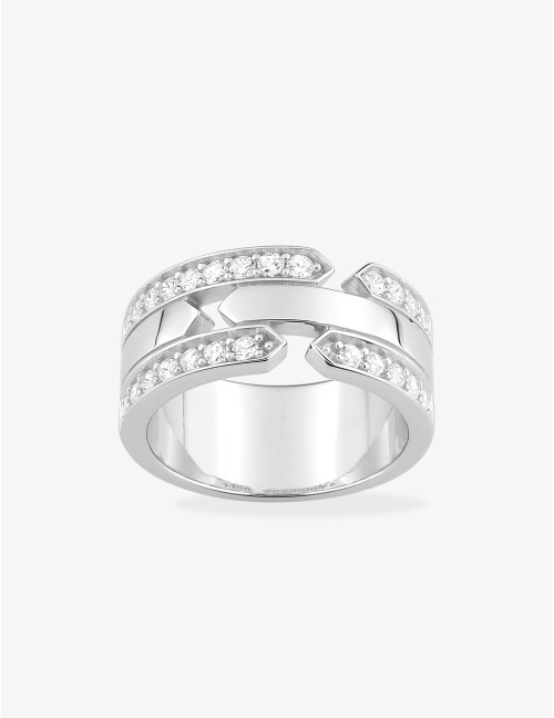 Bague Graphique Rythmes Chic I  argent