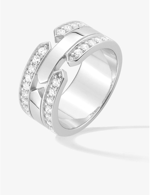 Bague Graphique Rythmes Chic I  argent