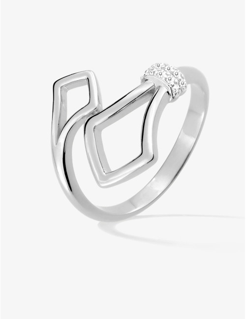 Bague Duo Élégance Royale argent