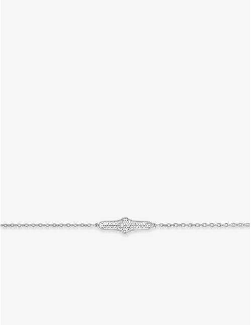 Bracelet Glamour Signature argent pavé