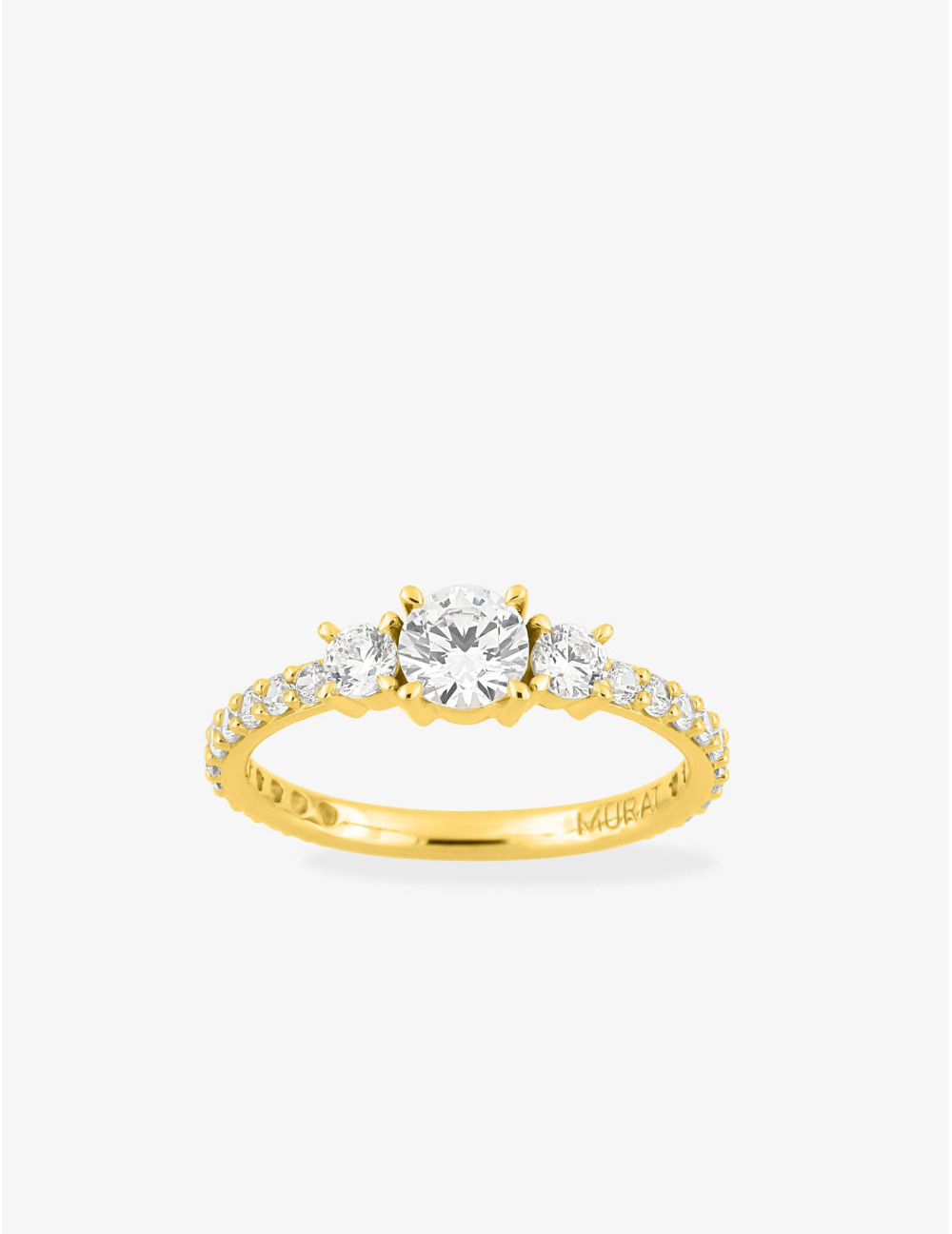 Bague Trilogie accompagnée dorée
