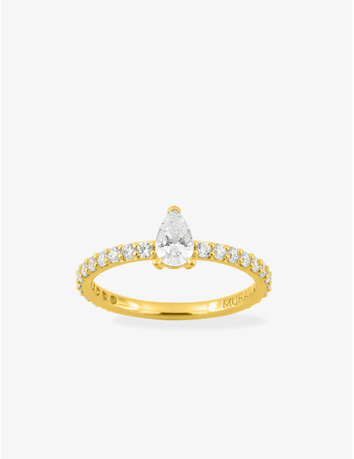 Bague Vivienne accompagnée dorée