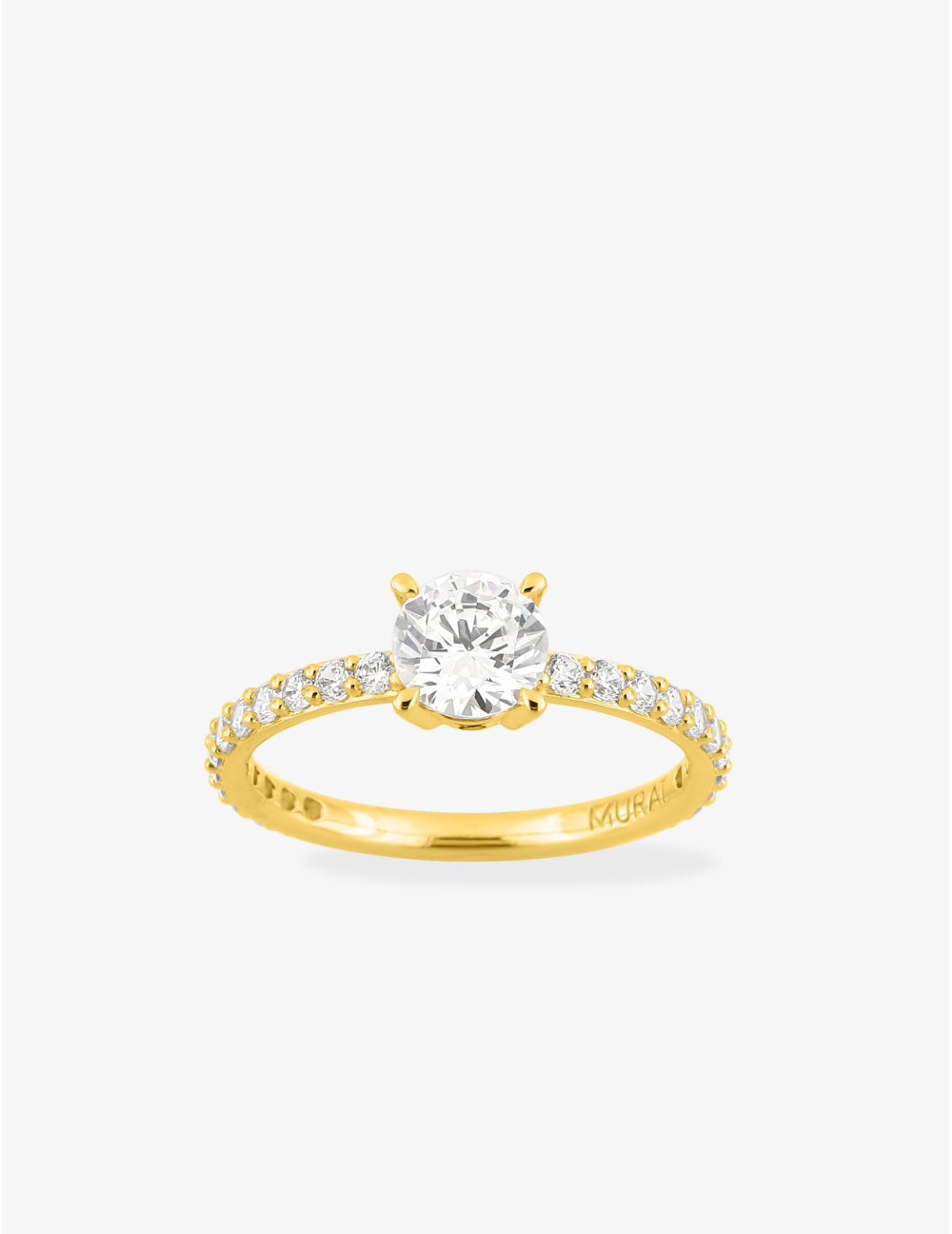 Bague Saint-Louis accompagnée dorée grande