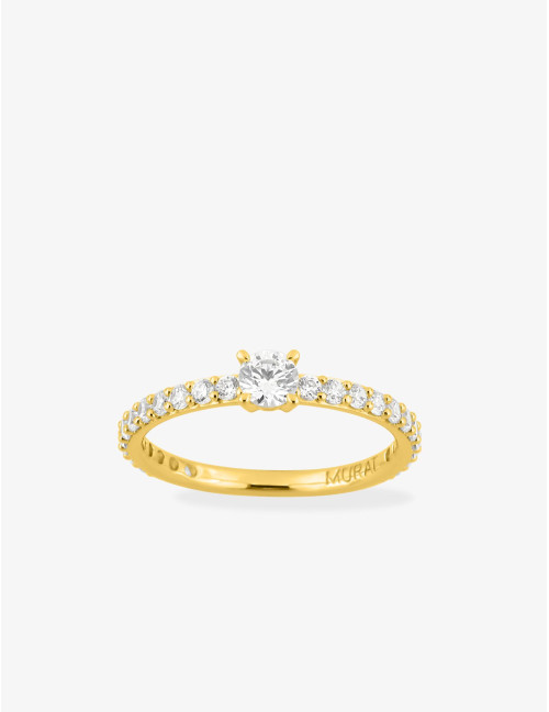 Bague Saint-Louis accompagnée dorée petite