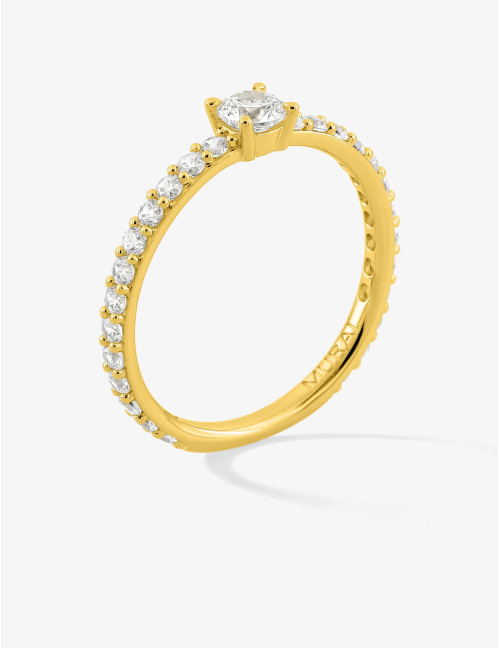 Bague Saint-Louis accompagnée dorée petite