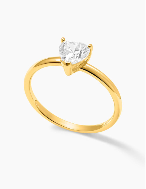 Bague Sacré-Cœur dorée