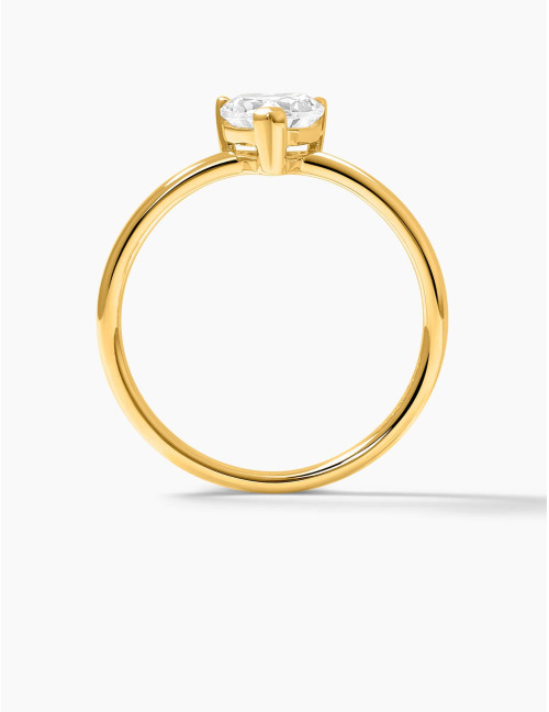 Bague Sacré-Cœur dorée