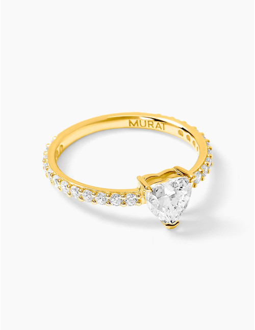 Bague Sacré-Cœur accompagnée dorée