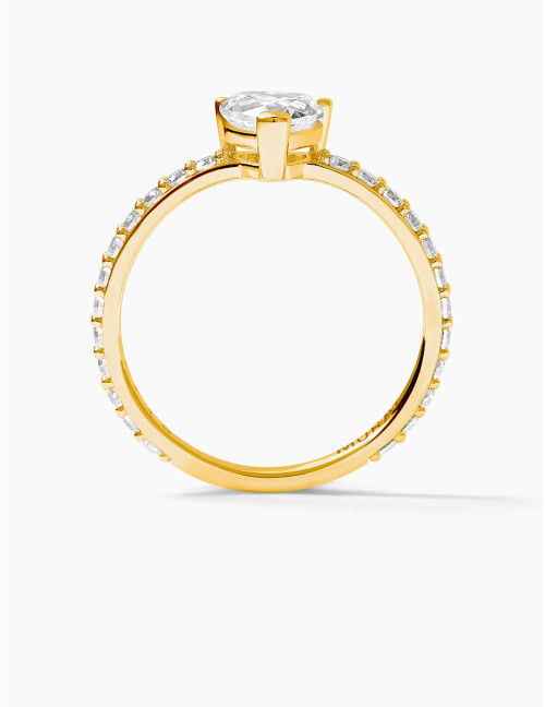 Bague Sacré-Cœur accompagnée dorée