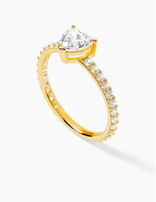 Bague Sacré-Cœur accompagnée dorée
