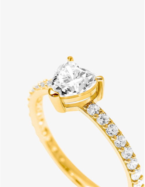 Bague Sacré-Cœur accompagnée dorée