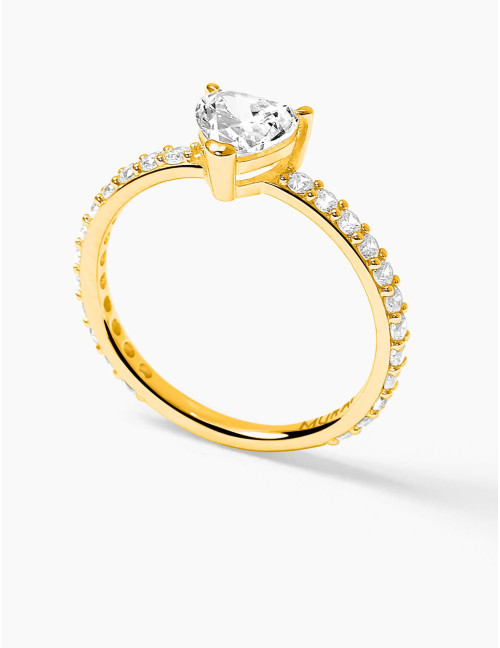 Bague Sacré-Cœur accompagnée dorée