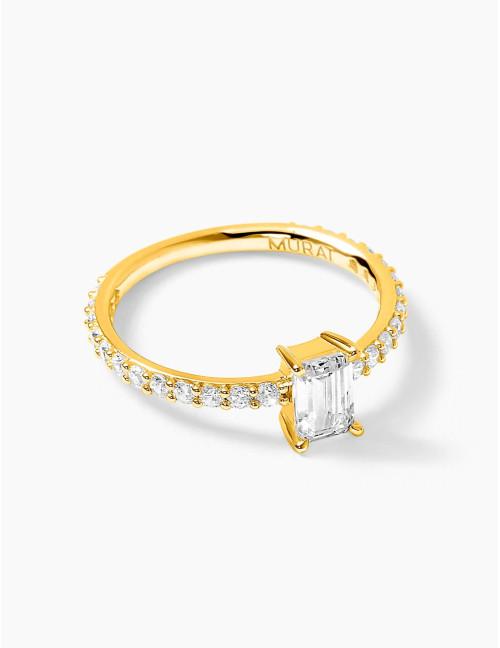 Bague Saint-Honoré accompagnée dorée moyenne