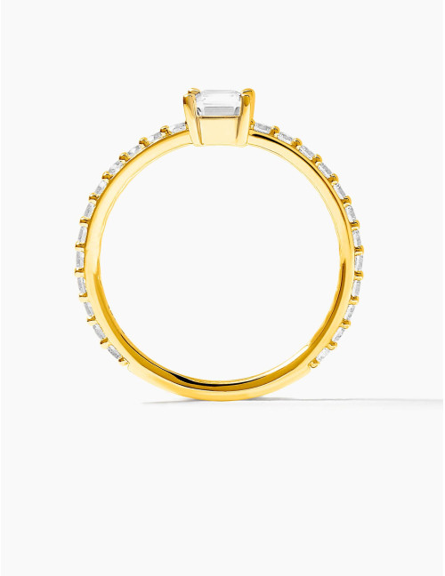 Bague Saint-Honoré accompagnée dorée moyenne