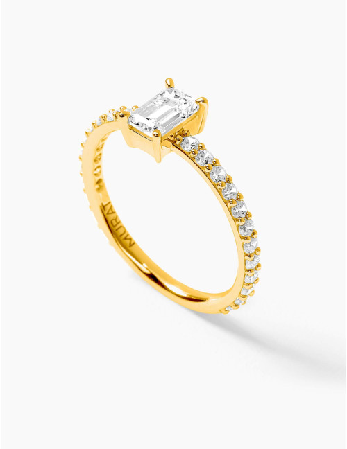 Bague Saint-Honoré accompagnée dorée moyenne