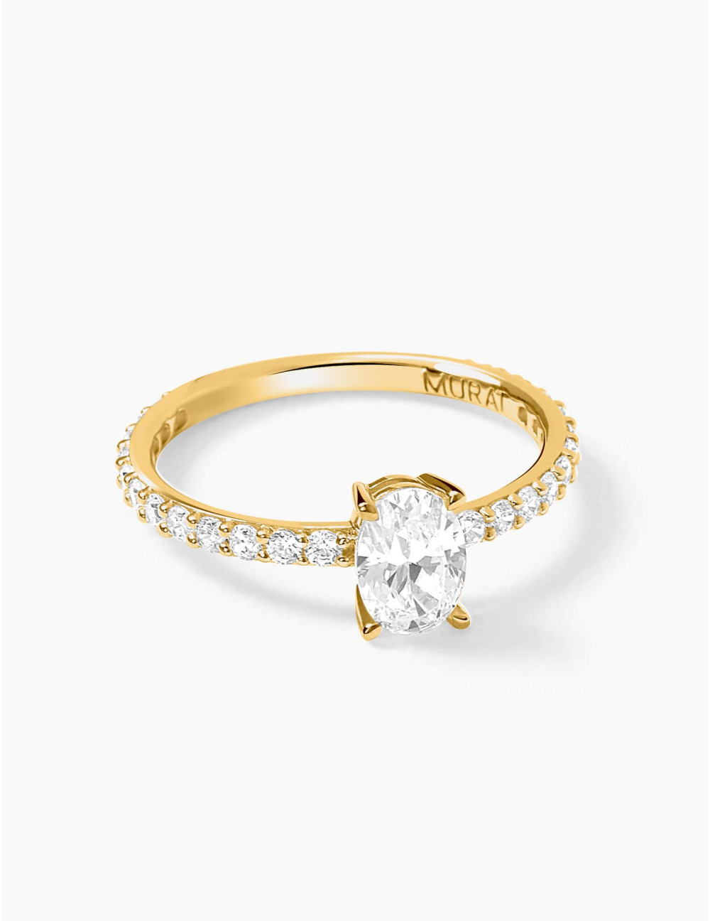 Bague Madeleine accompagnée dorée grande