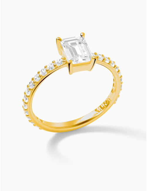 Bague Saint-Honoré accompagnée dorée grande