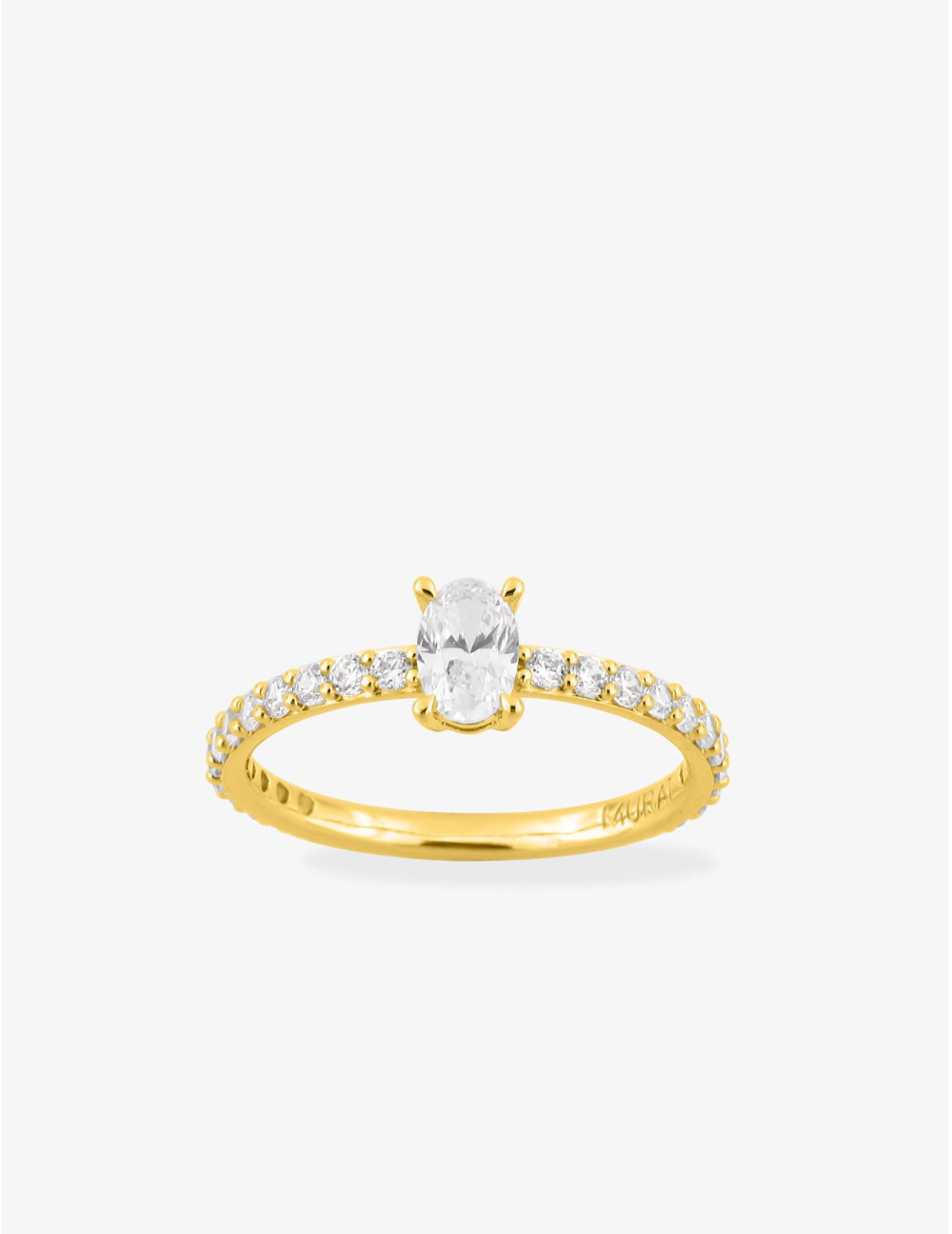 Bague Madeleine accompagnée dorée moyenne