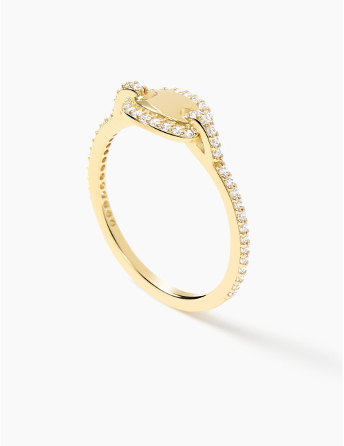 Bague Café Lumière accompagnée dorée