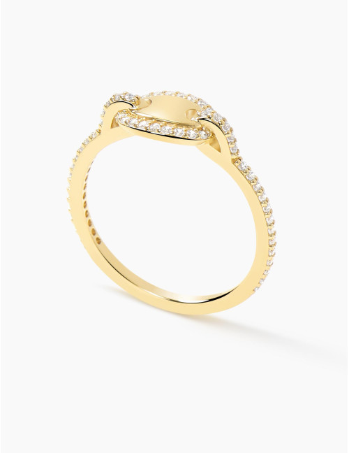 Bague Café Lumière accompagnée dorée