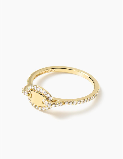 Bague Café Lumière accompagnée dorée