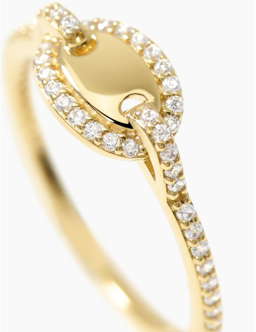 Bague Café Lumière accompagnée dorée