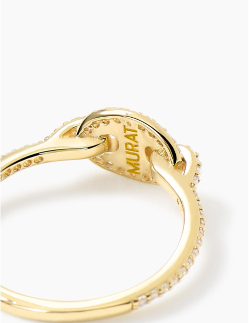 Bague Café Lumière accompagnée dorée